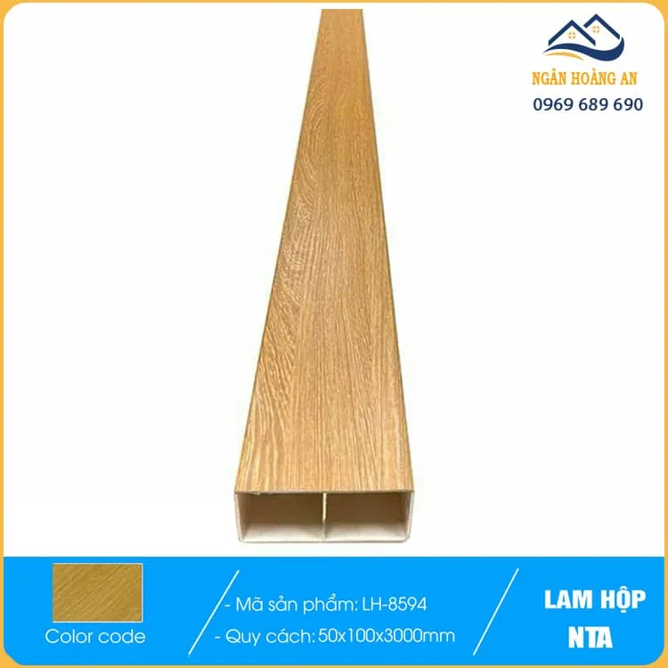 Thanh Lam Hộp Nhựa Giả Gỗ NTA 50x100 LH-8594